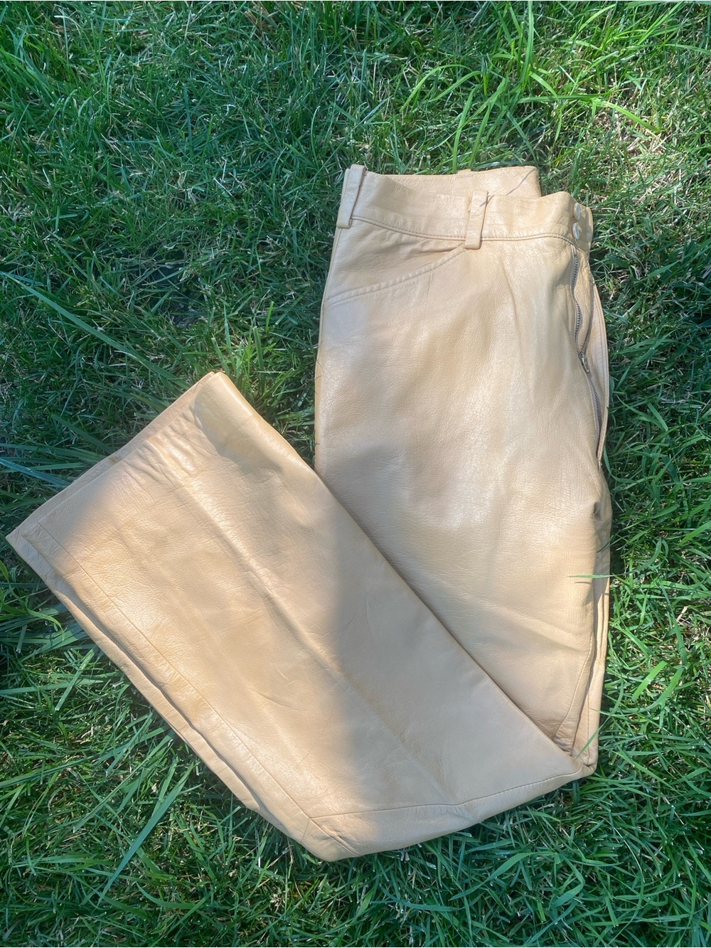 Vintage Scully Camel Leather Pants